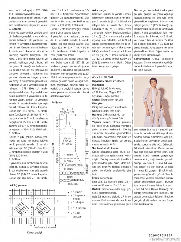 Вязаные модели в журнале &laquo;Burda Orgu №1 2026&raquo;