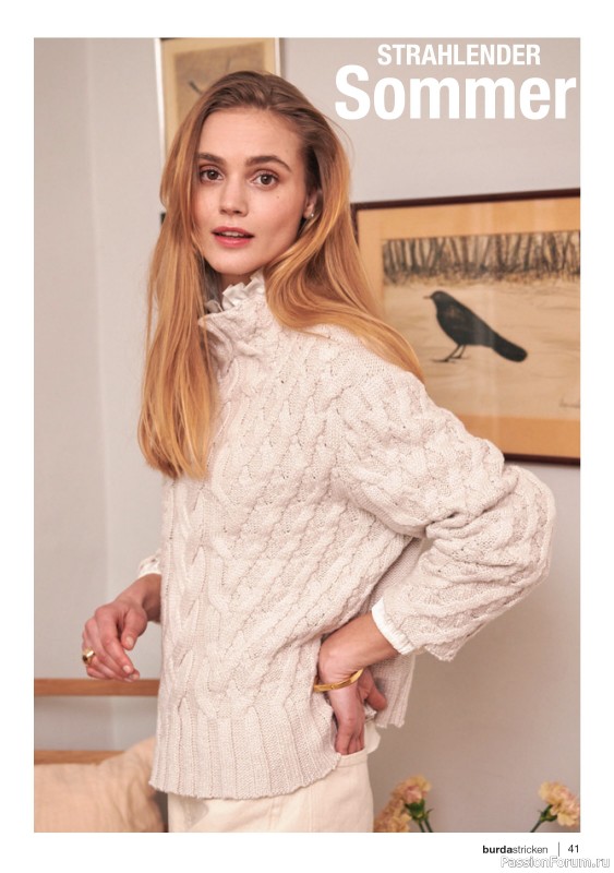 Вязаные модели в журнале «Burda Stricken №3 2022»