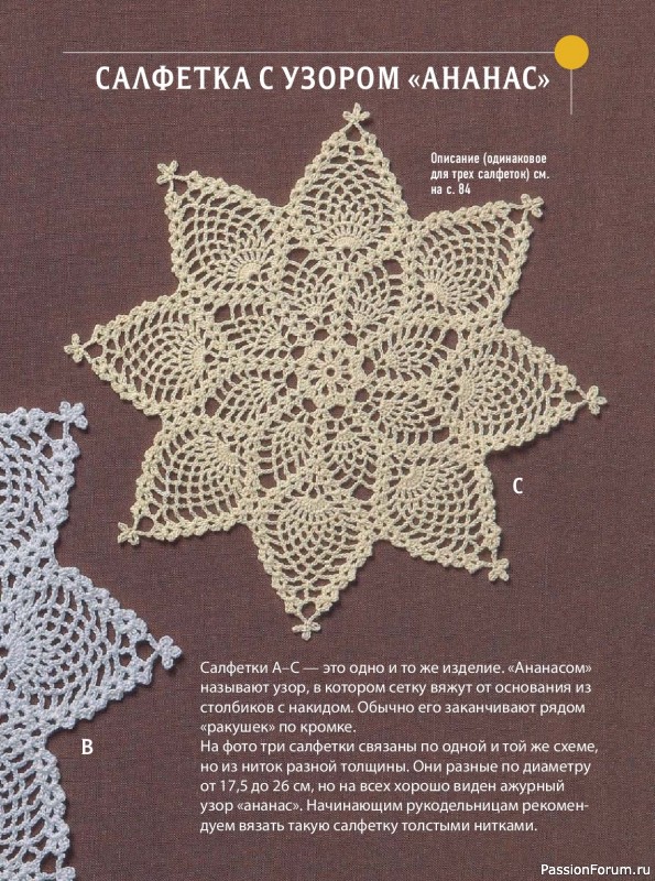 Вязаные проекты в книге &laquo;Ажурное вязание крючком&raquo;.