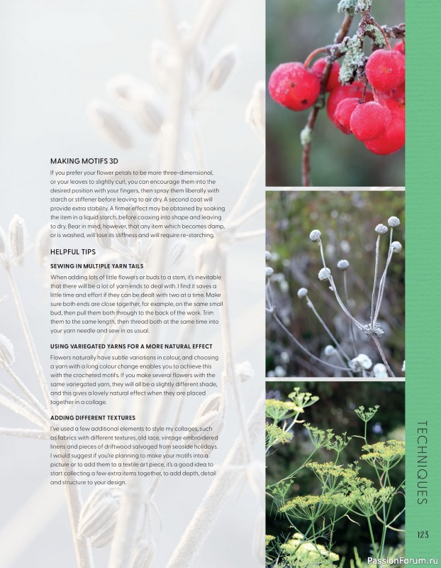Bязаные проекты в журнале «100 crochet: flowers, plants and petals»
