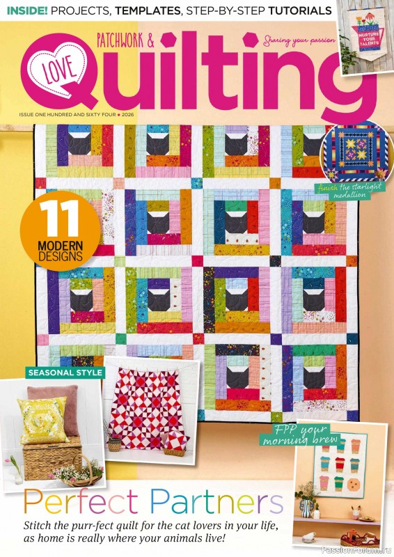 Коллекция проектов для рукодельниц в журнале &laquo;Love Patchwork & Quilting №164 2026&raquo;