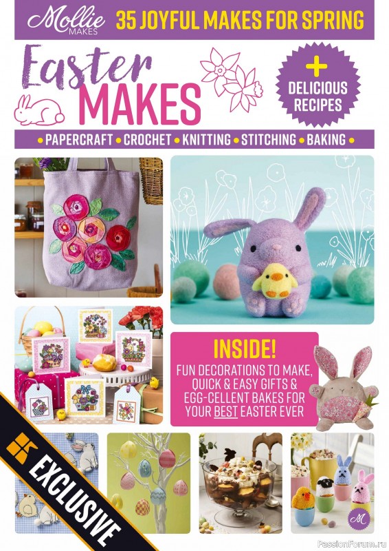 Коллекция проектов для рукодельниц в журнале «Mollie Makes - Easter Makes 2026»