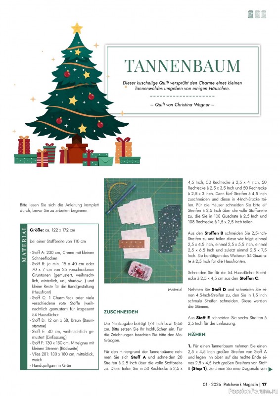 Коллекция проектов для рукодельниц в журнале «Patchwork das Magazin №1 2026»