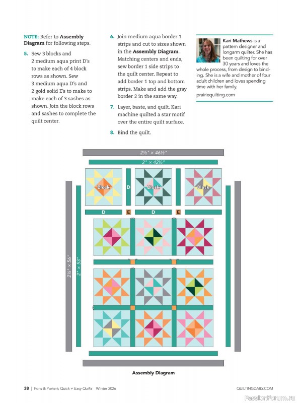 Коллекция проектов для рукодельниц в журнале &laquo;Quick+Easy Quilts - Winter 2026&raquo;