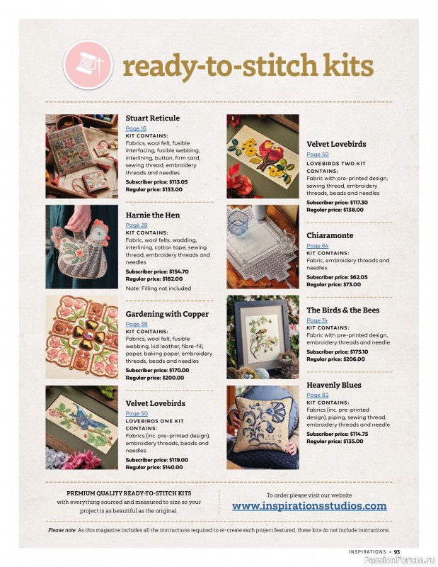 Коллекция вышивки в журнале &laquo;Inspirations №129 2026&raquo;