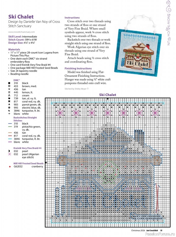 Коллекция вышивки в журнале «Just CrossStitch - Christmas 2026»