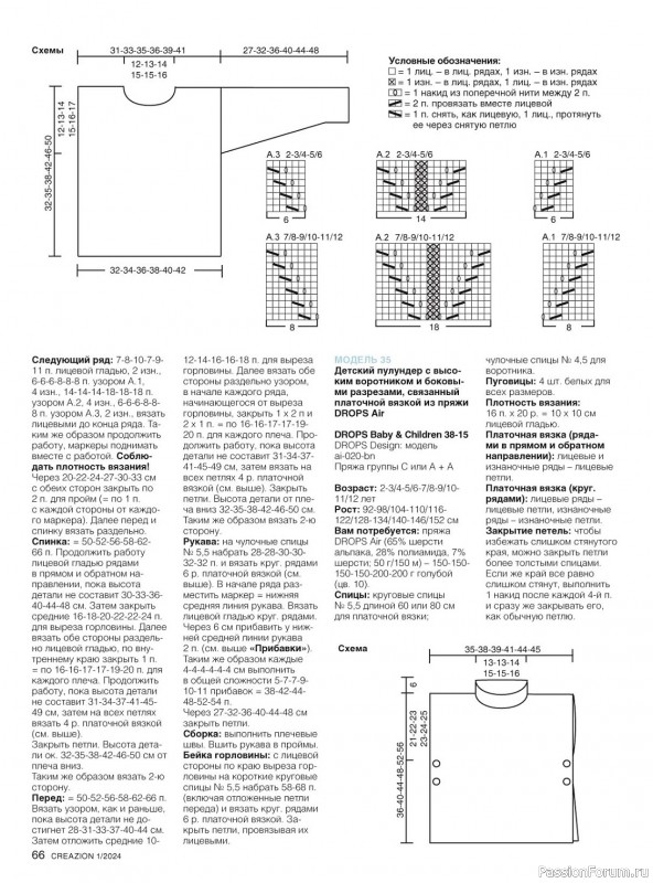 Вязаные модели в журнале «Creazion №1 2024»