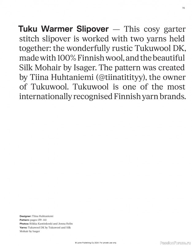 Вязаные проекты в журнале &laquo;Laine Nordic Knits 2024&raquo;