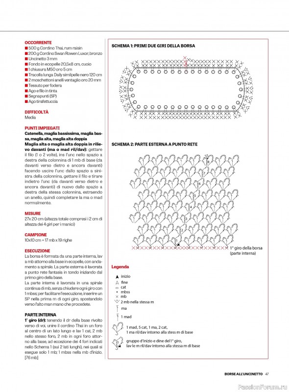 Вязаные проекты в журнале &laquo;Motivi all'Uncinetto Borse №1 2026&raquo;