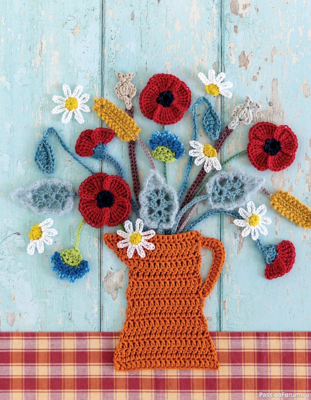 Bязаные проекты в журнале «100 crochet: flowers, plants and petals»