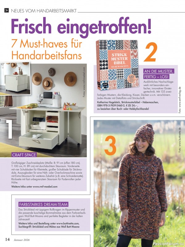 Коллекция проектов для рукодельниц в журнале «Anna Germany №1 2026»