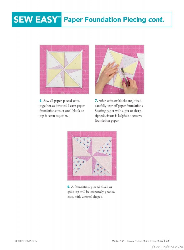 Коллекция проектов для рукодельниц в журнале &laquo;Quick+Easy Quilts - Winter 2026&raquo;
