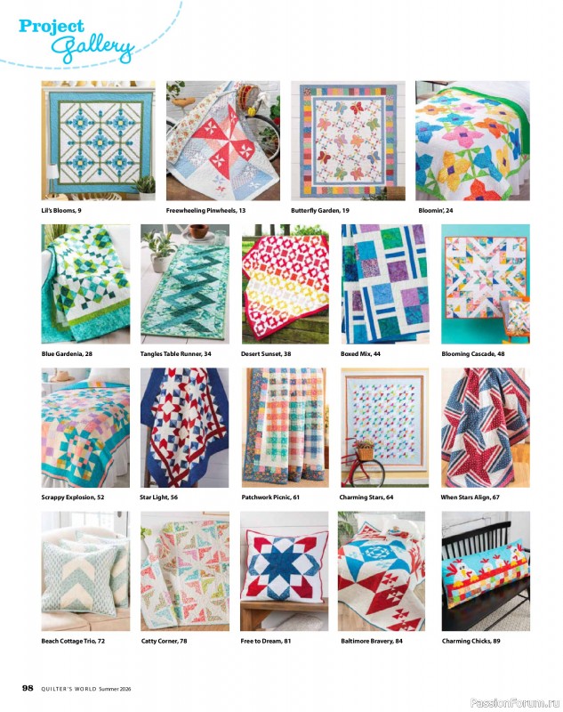 Коллекция проектов для рукодельниц в журнале &laquo;Quilter's World - Summer 2026&raquo;