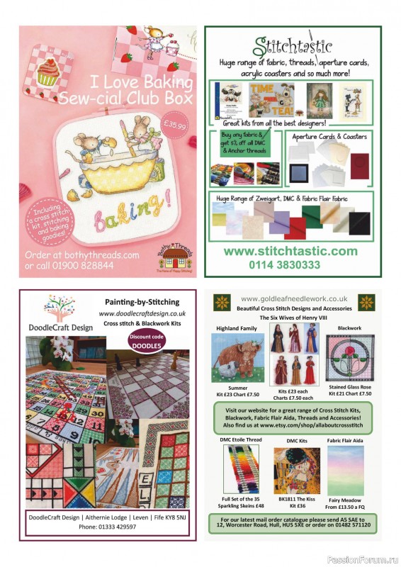 Коллекция вышивки в журнале «The World of Cross Stitching №374 2026»