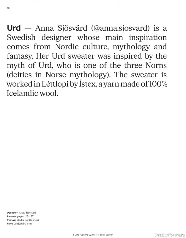 Вязаные проекты в журнале &laquo;Laine Nordic Knits 2024&raquo;