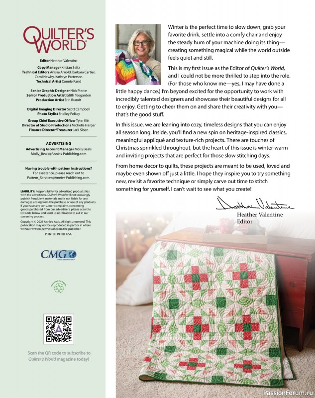 Коллекция проектов для рукодельниц в журнале «Quilter’s World Specials: Let's Make It Merry 2026»