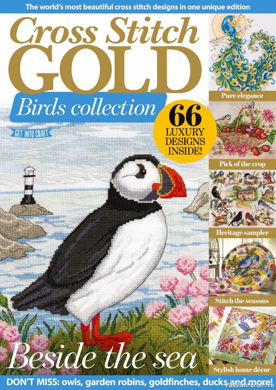 Коллекция вышивки в журнале «Cross Stitch Gold - Birds Collection 2024»