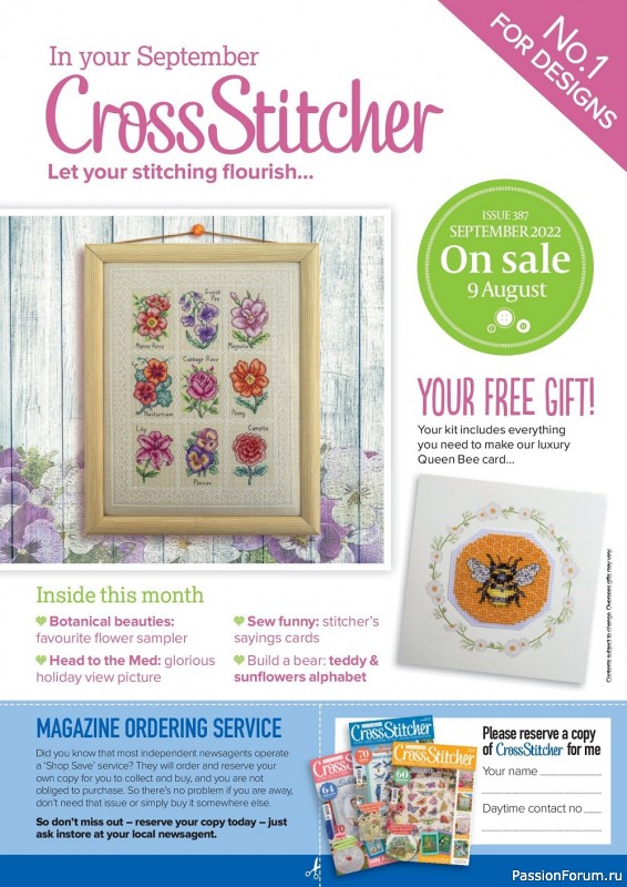 Коллекция вышивки в журнале «CrossStitcher №386 2022»