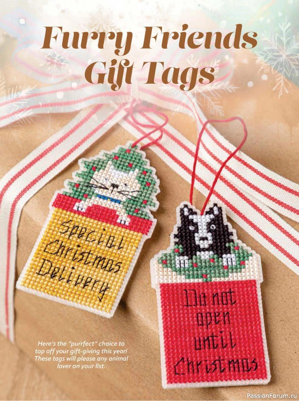 Коллекция вышивки в журнале «Just Cross Stitch - Christmas 2024»
