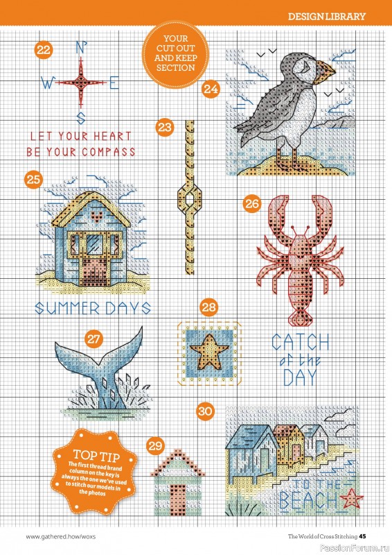 Коллекция вышивки в журнале «The World of Cross Stitching №374 2026»
