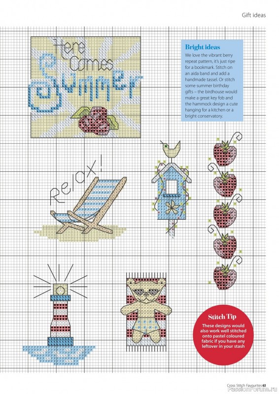 Коллекция вышивки крестиком в журнале «Cross Stitch Favourites - Spring/Summer 2022»