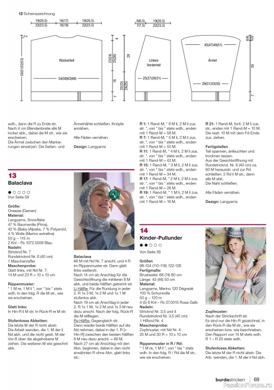 Вязаные модели в журнале «Burda Stricken №6 2023»