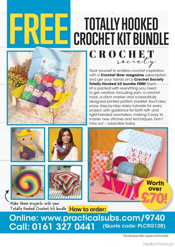 Вязаные проекты крючком в журнале «Crochet Now №128 2025»