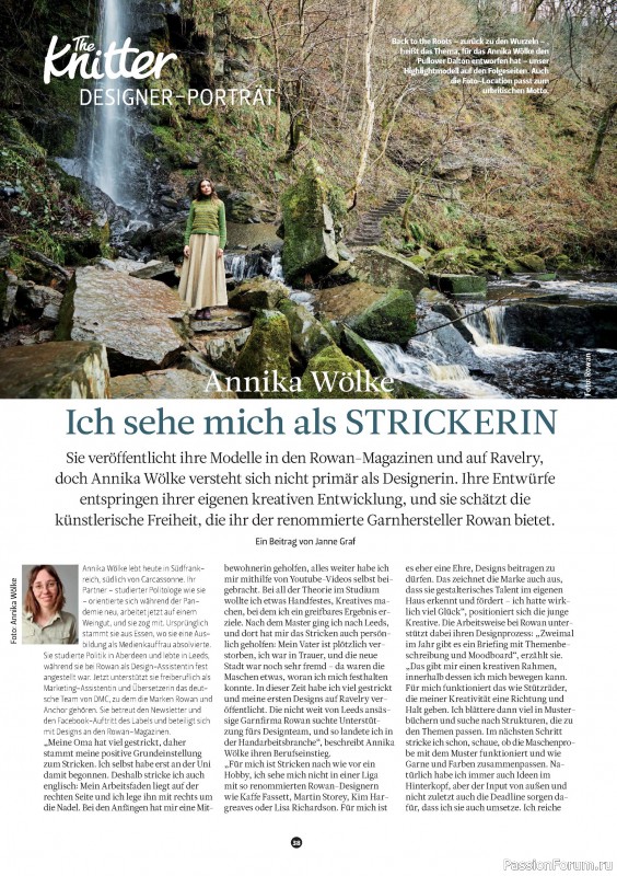 Вязаные проекты спицами в журнале «The Knitter №78 2025 Germany»
