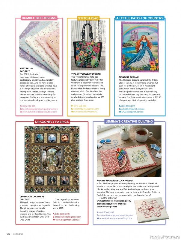 Коллекция проектов для рукодельниц в журнале &laquo;Australian Homespun №230 2026&raquo;