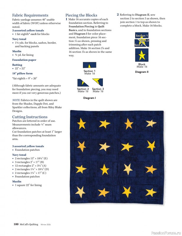 Коллекция проектов для рукодельниц в журнале «McCall's Quilting - Winter 2026»