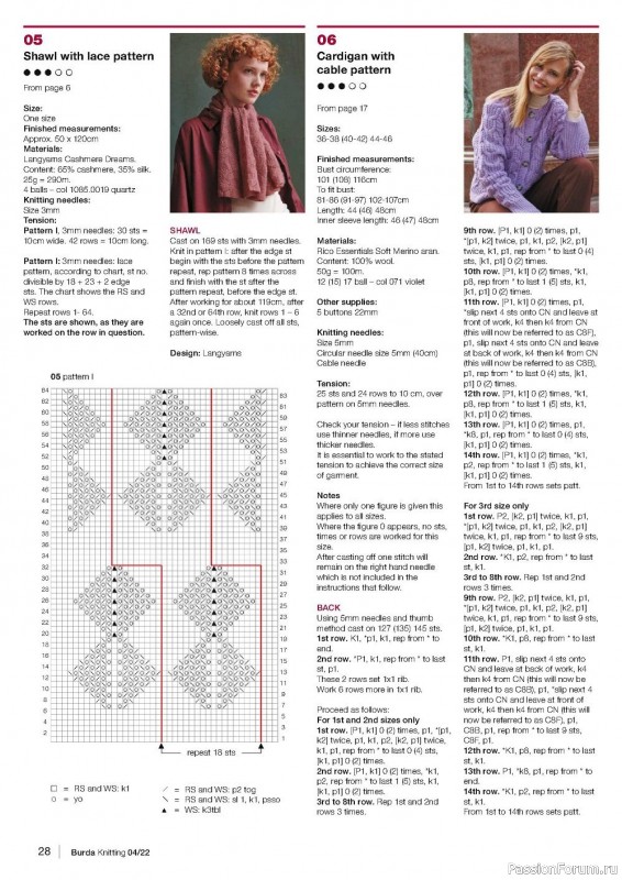 Вязаные модели в журнале «Burda Knitting №4 2022»