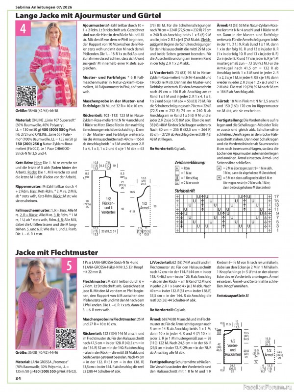 Вязаные модели в журнале «Sabrina №7 2026 German»