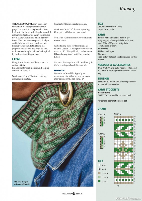 Вязаные проекты спицами в журнале «The Knitter №214 2025»
