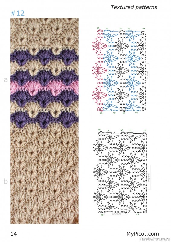 Вязаные проекты в книге «Textured Motifs».