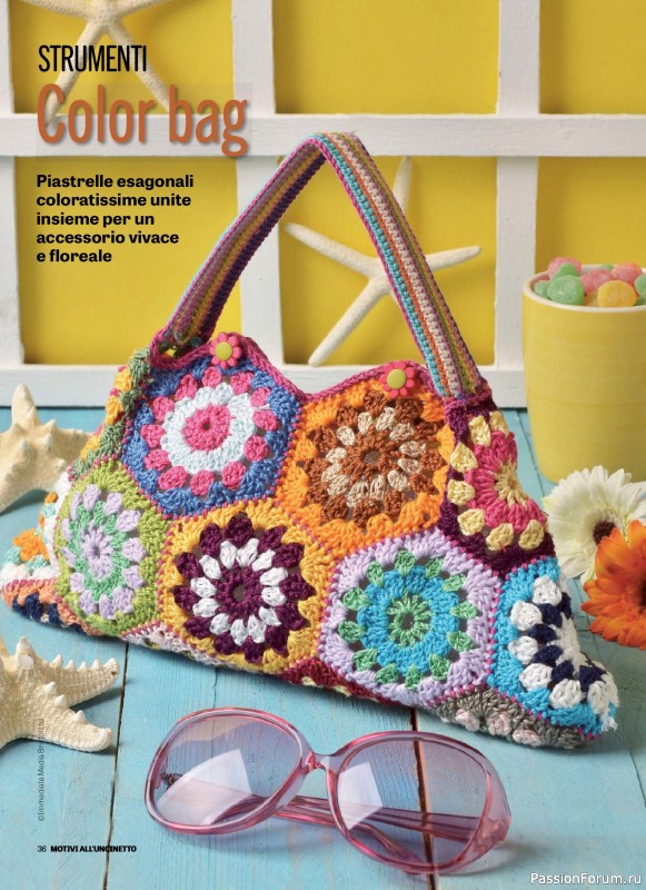Вязаные проекты в журнале «Motivi all'Uncinetto Borse - Dicembre 2025-Gennnaio 2026»