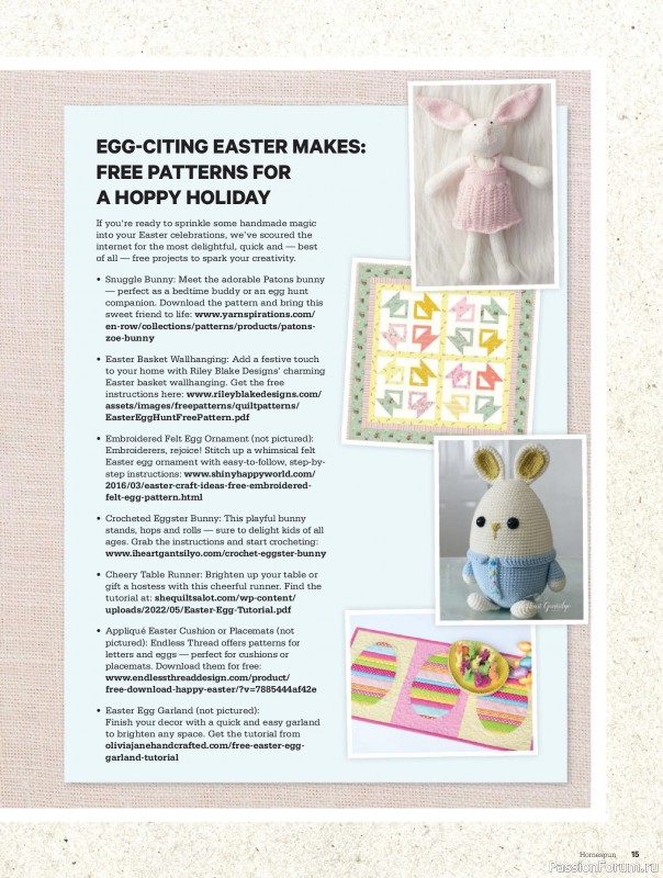 Коллекция проектов для рукодельниц в журнале &laquo;Australian Homespun - February-March 2026&raquo;