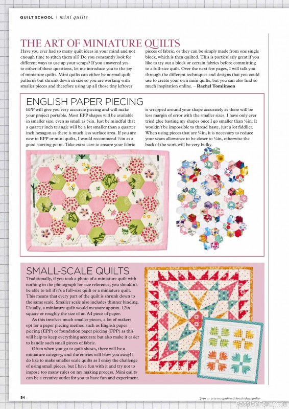 Коллекция проектов для рукодельниц в журнале «Todays Quilter №135 2025»