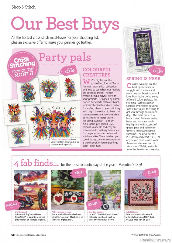 Коллекция вышивки в журнале &laquo;The World of Cross Stitching №368 2025&raquo;