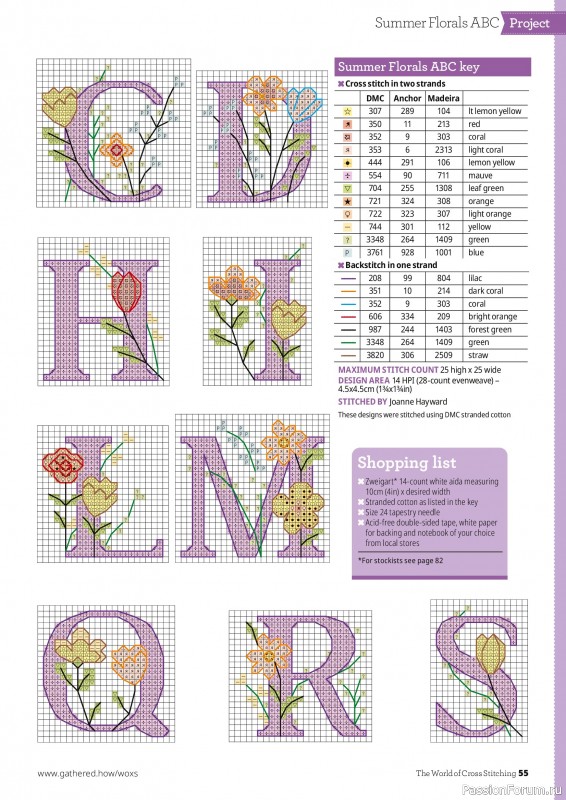 Коллекция вышивки в журнале «The World of Cross Stitching №375 2026»
