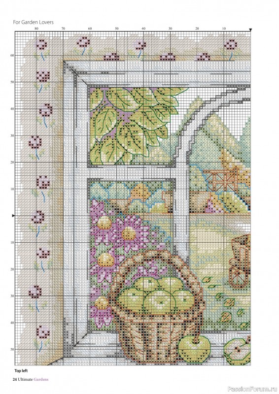 Коллекция вышивки в журнале «Ultimate Cross Stitch Gardens 2026»