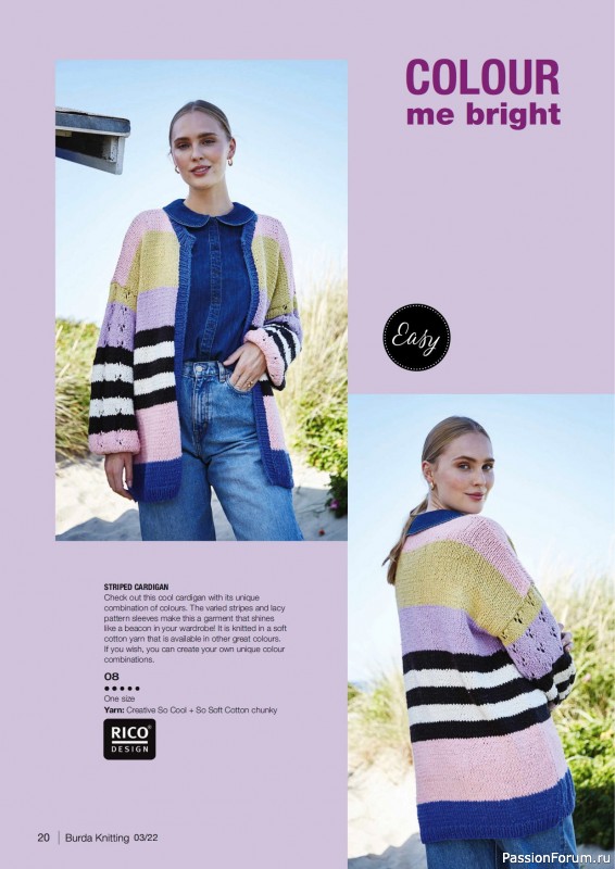 Вязаные модели в журнале «Burda Knitting №3 2022»