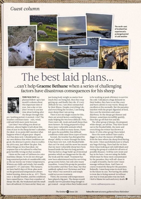 Вязаные проекты спицами в журнале &laquo;The Knitter №226 2026&raquo;