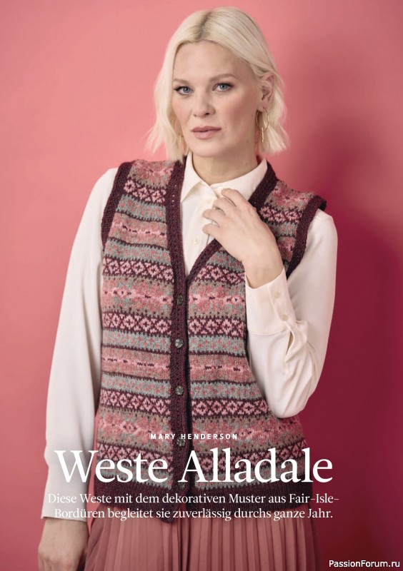 Вязаные проекты спицами в журнале &laquo;The Knitter №81 2026 Germany&raquo;