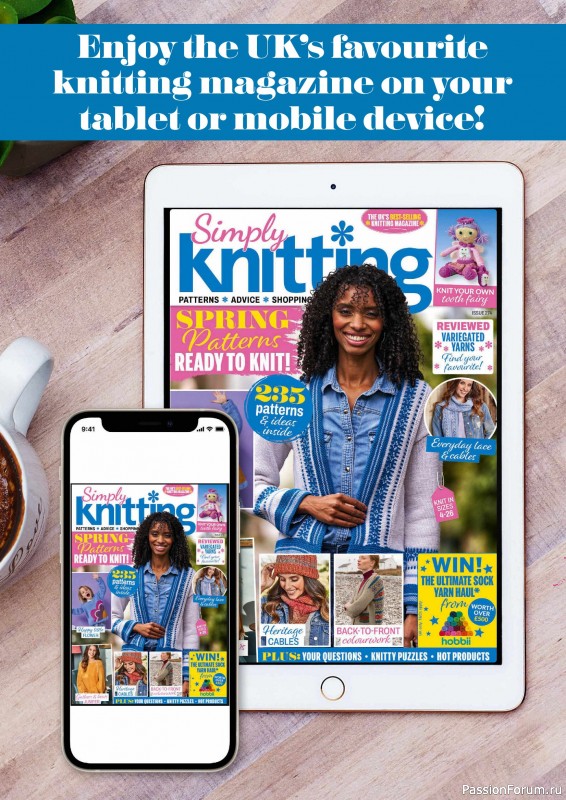 Вязаные проекты в журнале «Simply Knitting №274 2026»