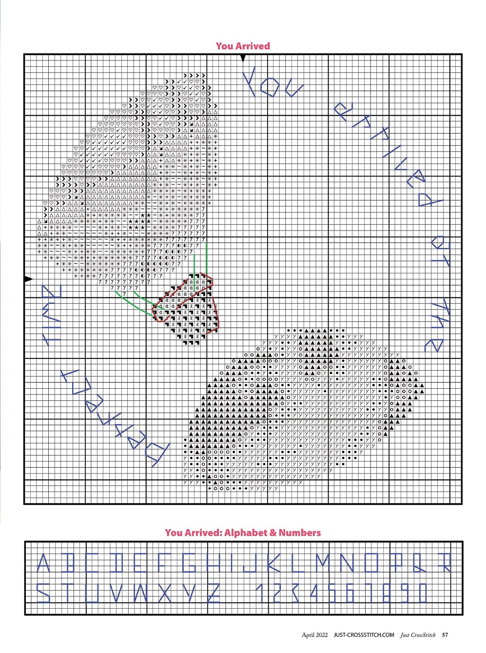 Вышивка крестом в журнале «Just CrossStitch - April 2022»