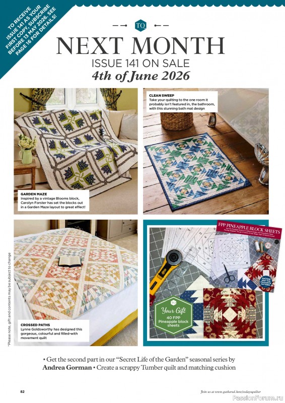 Коллекция проектов для рукодельниц в журнале &laquo;Todays Quilter №140 2026&raquo;