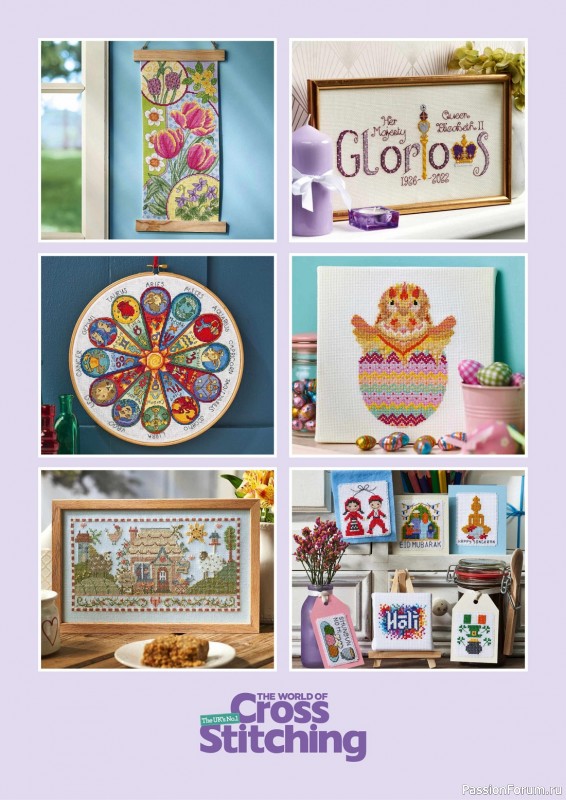 Коллекция вышивки в журнале «The World of Cross Stitching №331 2023»