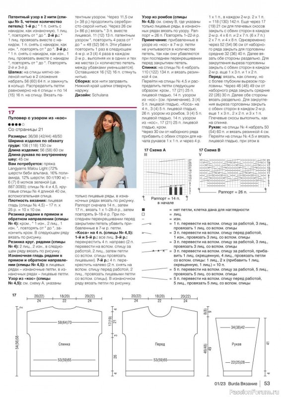 Вязаные модели в журнале «B-Вязание №1 2023»