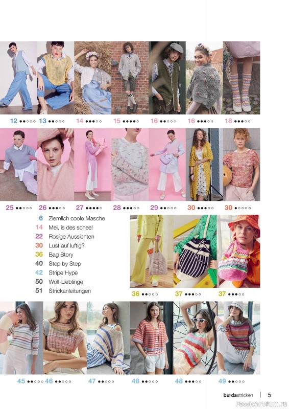 Вязаные модели в журнале «Burda Stricken №2 2025»