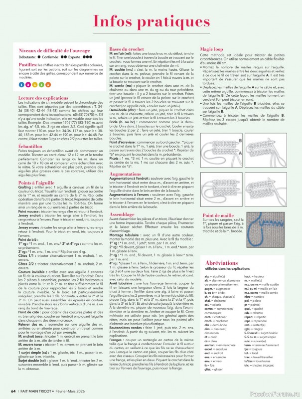 Вязаные модели в журнале &laquo;Fait Main Tricot №59 2026&raquo;